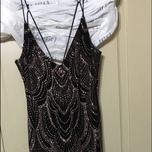 Full length JUMP Apparel gown wore for Prom.